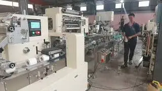 single roll wrapping auto embossing toilet tissue paper roll package production full line
