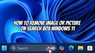 How to Remove Image or Picture on Search Box Windows 11