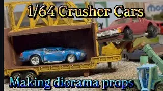 Making a few custom compacted cars for my E-Z Crusher 1:64 junkyard diorama 
