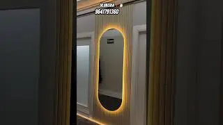 LED light Touch sensor mirror installation 🪞#trending #shortsfeed #interiordesign #shorts #diamond