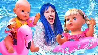 Die Lustigen Prinzessinnen - Puppen Video f&uuml;r Kinder mit Baby Born. Sicherheit im Wasserpark
