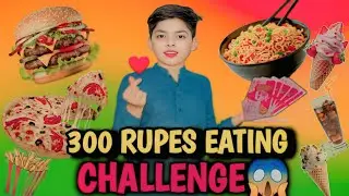300 Rupesh Eating Challenge😝 || Hamza Bahi Gum Ho Gaya😱 || 300 rupees food challenge || Comedy Vlogs