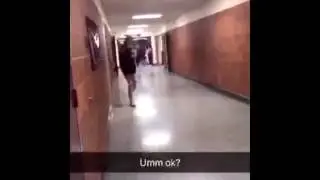 Savage kid drives Dirt bike through school ~ 8th Grade prank