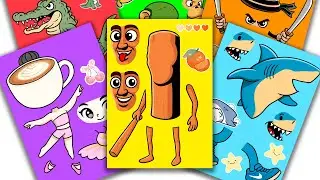 Peel & Play💞Incredibox Sprunki Sticker Book - Cappuccino Assassino, Bananini, Tralalero, Bombardiro