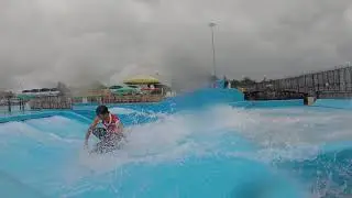 FlowRider Surf Machine at Six Flags Hurricane Harbor Arlington Texas Waterpark Go Pro Fails Tricks