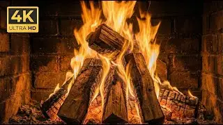 4K Ultra HD Ş&ouml;mine Ateşi Fireplace🔥 Ger&ccedil;ek Ateş Sesi | Rahatlatıcı Ambiyans