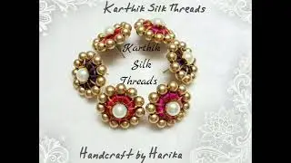 Karthik Silk Thread Stud Earring With Pearls Design.