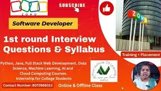 Zoho Software Developer 1st Round Questions & Pattern | How to Clear Zoho 1st Round Interview