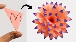 How to make beautiful paper flower | DIY paper flower craft | Paper flower making step by step