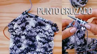 Comó hacer PUNTO CRUZADO relieve en DOS AGUJAS - Bufanda, Gorro y cuellos