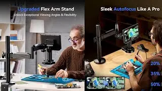 Autofocus 4K Digital Microscope HDMI Soldering Microscope for Electronic Repair