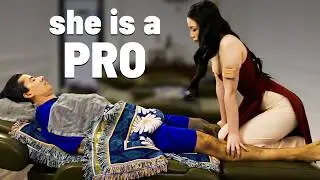 ASMR: She is a PRO! Full Service Massage at Jade 007 Barbershop