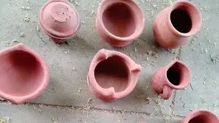 #Short Kids Traditional Cooking Set ||Tiny Kitchen set || Miniature Mud Pot Cooking Set || Mud Pot