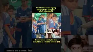 Virat Kohli was seen signing autographs for young fans during a photoshoot