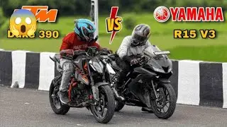 DUKE 390🔥 VS R15 V3😱 DRAG RACE #video #shortvideos #shorts #shortvideo #short #viral #viralvideos 