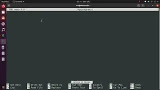 How to create a new file using nano and customize tab size to 4 character in Ubuntu terminal command