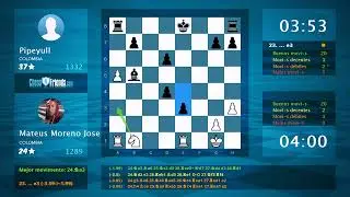 An&aacute;lisis del juego de ajedrez: Mateus Moreno Jose - Pipeyull, 1-0 (por ChessFriends.com)