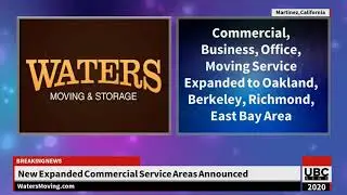 Waters Moving Expands Business Commercial Office Moving now serving Richmond, Berkeley, Oakland, CA