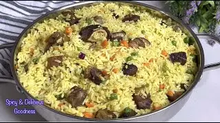 TOOLO BEEF FRIED RICE | NIGERIAN FRIED RICE WITH GHANAIAN CURED LAMB/TOOLO BEEF