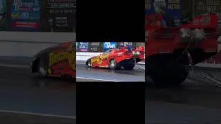 Insane TOP ALCOHOL funny car. Makes ridiculous pull shutting off #funnycar #dragracing #horsepower