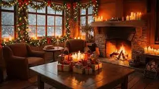 Cozy Winter Jazz Café ❄️ Fireplace Ambience for Study, Work & Deep Focus