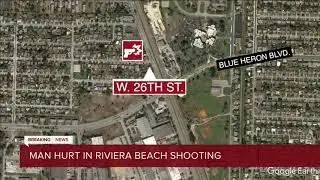 Man shot and over a dozen rounds fired in Riviera Beach