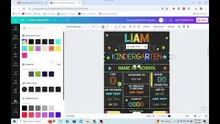 Back to school About Me chalkboard template made in Canva