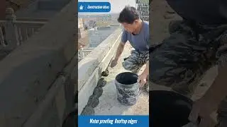 Waterproofing rooftop edges #waterproofing #roof #rooftop