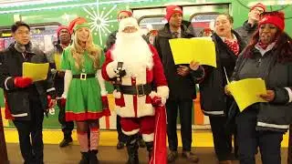 TTC 6071 Train Wrap Inside And Out For Christmas Getting Ready To Enter Service With TTC Carolers
