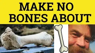 🔵 Make No Bones About - Idioms - Make No Bones About Meaning - Make No Bones About Examples