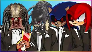Coffin Dance X Baby Shark COVER   Predator EXE , Alien EXE , Sonic EXE , Knuckles EXE