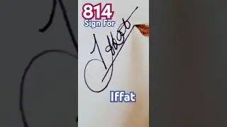 Mastering Your Signature: Creating 'Iffat' in Style 🖋️✨CalligraphyTips #NameSignature #sign#tutorial