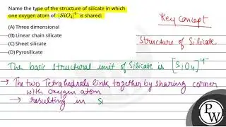 Name the type of the structure of silicate in which one oxygen atom of SiO44-is shared:....