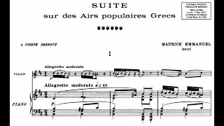 Maurice Emmanuel - Suite sur des Airs populaires Grecs