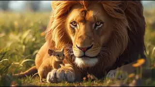 The lion and the little mouse Hindi moral stories,