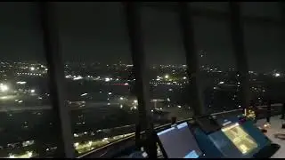 Mumbai ATC tower night view |Mumbai ATC tower live | Mumbai International Airport departure video
