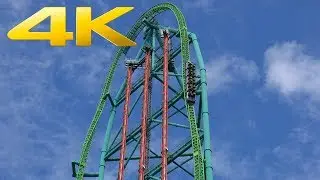 4K | Kingda Ka (world's tallest roller coaster) off ride at Six Flags Great Adventure