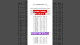 NORCET 8 Mains Result Out | Norcet 8 Mains Cut Off | Norcet 8 Mains #norcet8 #aiimsnorcet #shorts