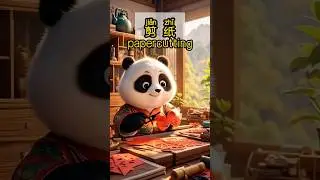 Adorable Panda Papercut Diy!#countryside art#traditional play#natural animal videos#cute#handmade