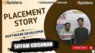 Success story of Mr.Shyam krishnan as a software Engineer  Qspiders vadapalani Chennai.
