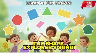 🌈 The Shape Explorer's Song! | Learn 10 Shapes with Dancing Kids #kidssong #kidslearning #shapes