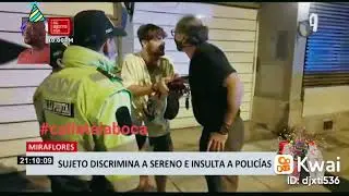 se&ntilde;or padre de familia corrige a su hijo frente a polic&iacute;as #Callatelaboca