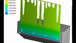 Slot Coating Simulation - Non-Newtonian Fluid