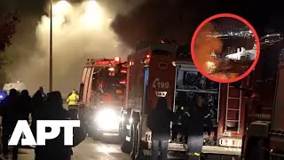 WATCH: Blaze Erupts Near Fuel Depot in Perama, West of Athens &ndash; Roads Closed, 112 Alert | APT