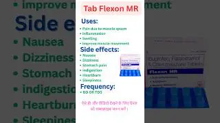 tab Flexon MR -uses-side effects -frequency #drug #medicine #tranding #viralvideo #flexon #shorts