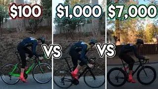 ТЕСТ шоссейного велосипеда за 100, 1000 и 7000 долларов (КАКАЯ РАЗНИЦА???)
