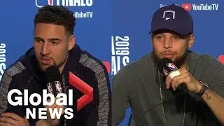 NBA Finals: Steph Curry, Klay Thompson talk about Game 4 loss to Raptors