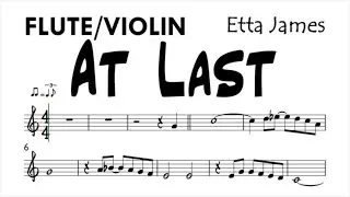 At Last by Etta James Flute Violin Sheet Music Backing Track Play Along Partitura