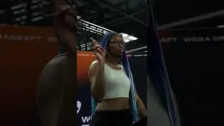 Indiana Fever's Aliyah Boston Visits 2024 WNBA Draft Day Stage Activation at NBA All-Star Indy