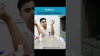 Modicare Toothpaste demonstration 